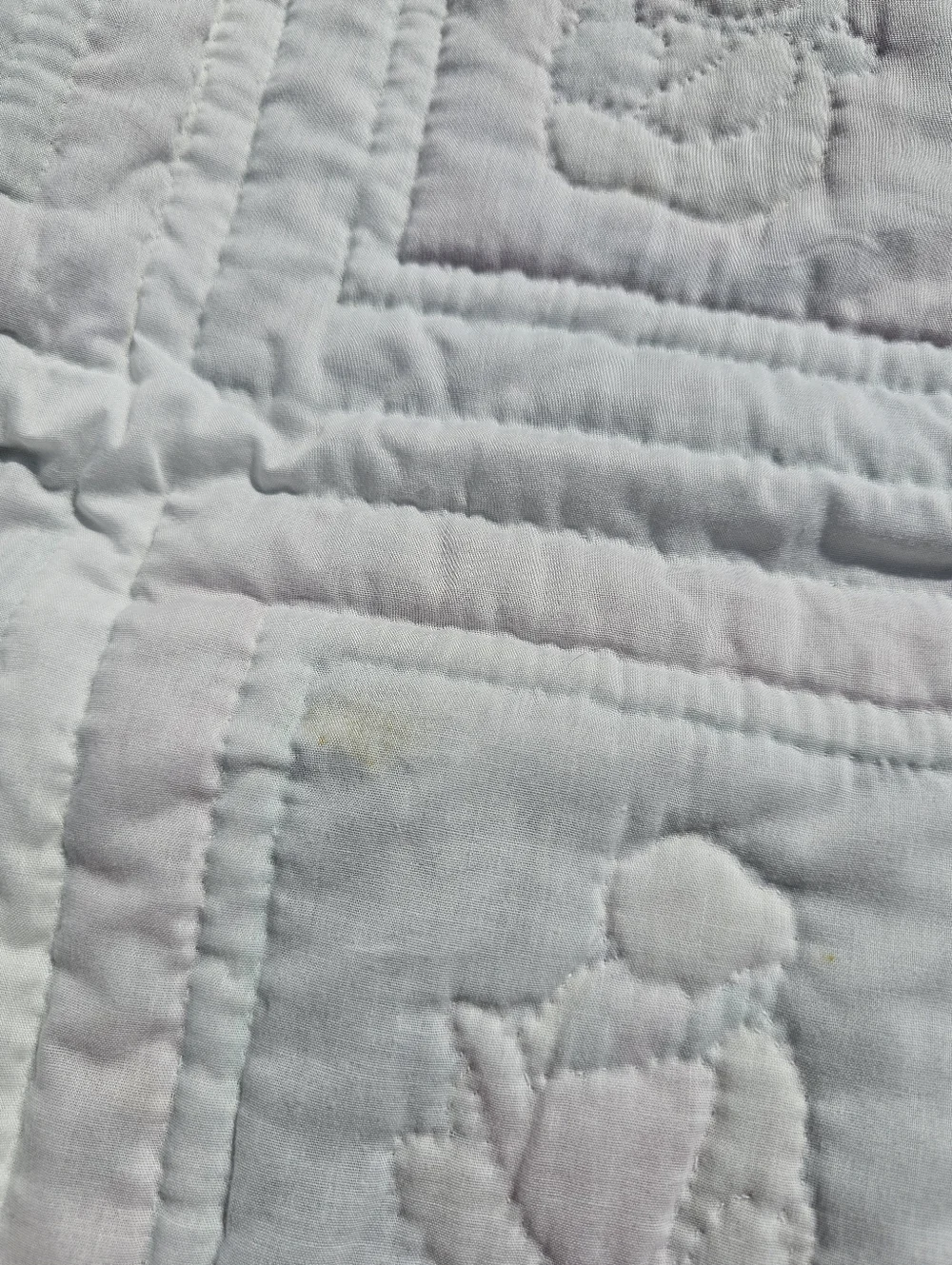 Christmas Teddy Bear Quilt Baby Id Red Green White Handmade Machine Quilted Flaw